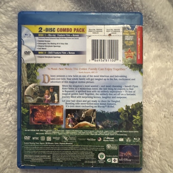 Tangled (Blu-ray, 2011) 2 Disc Set - Picture 2 of 3